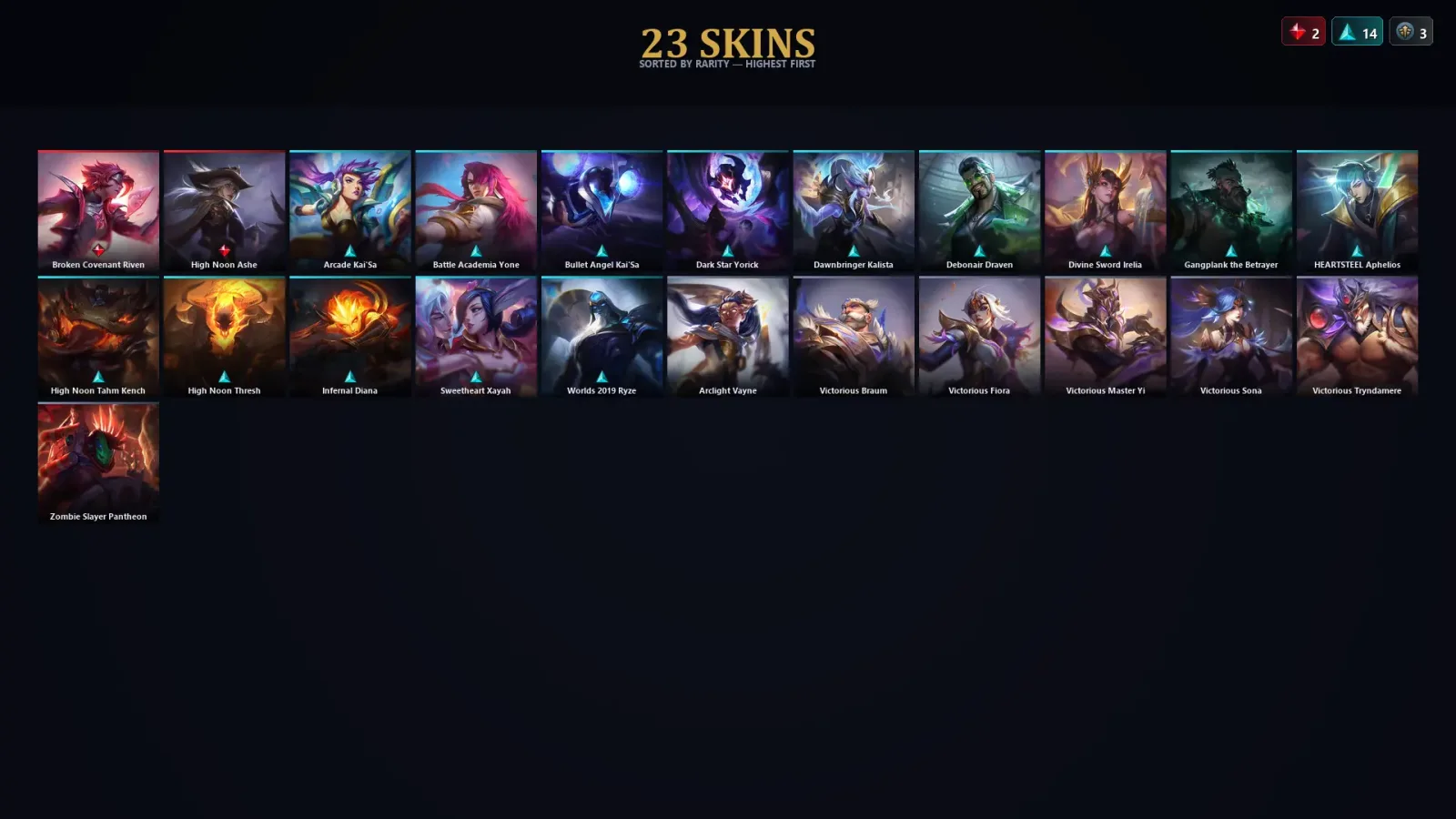 [LoL] | TR | Level 86 | Platinum IV | 113 Champions | 23 Skins
