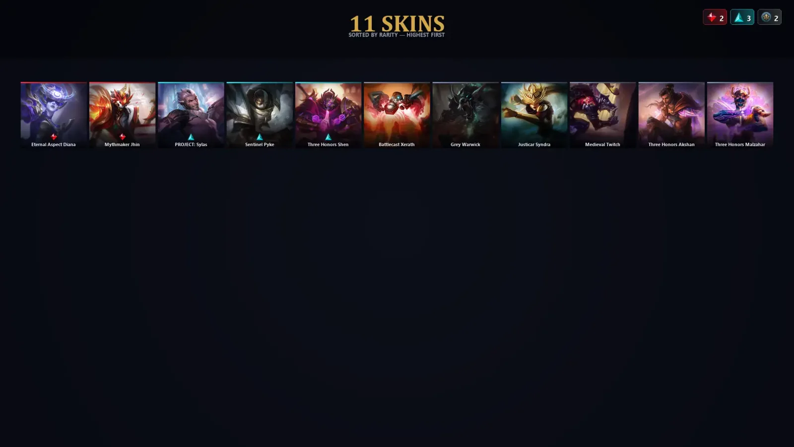 [LoL] | EUW | Level 38 | Platinum I | 44 Champions | 11 Skins