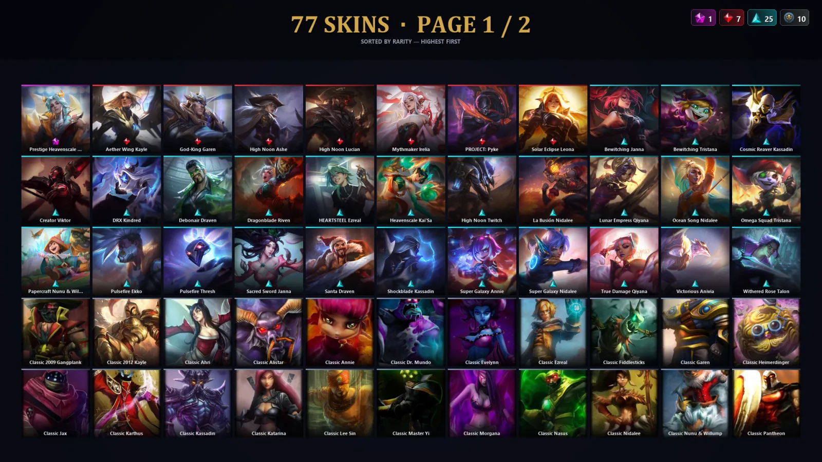[LoL] | TR | Level 112 | Emerald IV | 89 Champions | 77 Skins