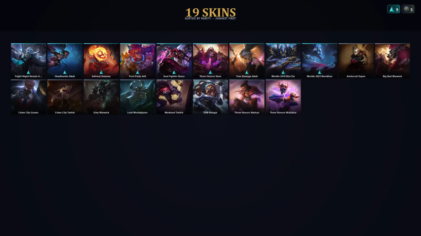 [LoL] | TR | Level 117 | Platinum IV | 123 Champions | 19 Skins | 12,313 BE — LoL account