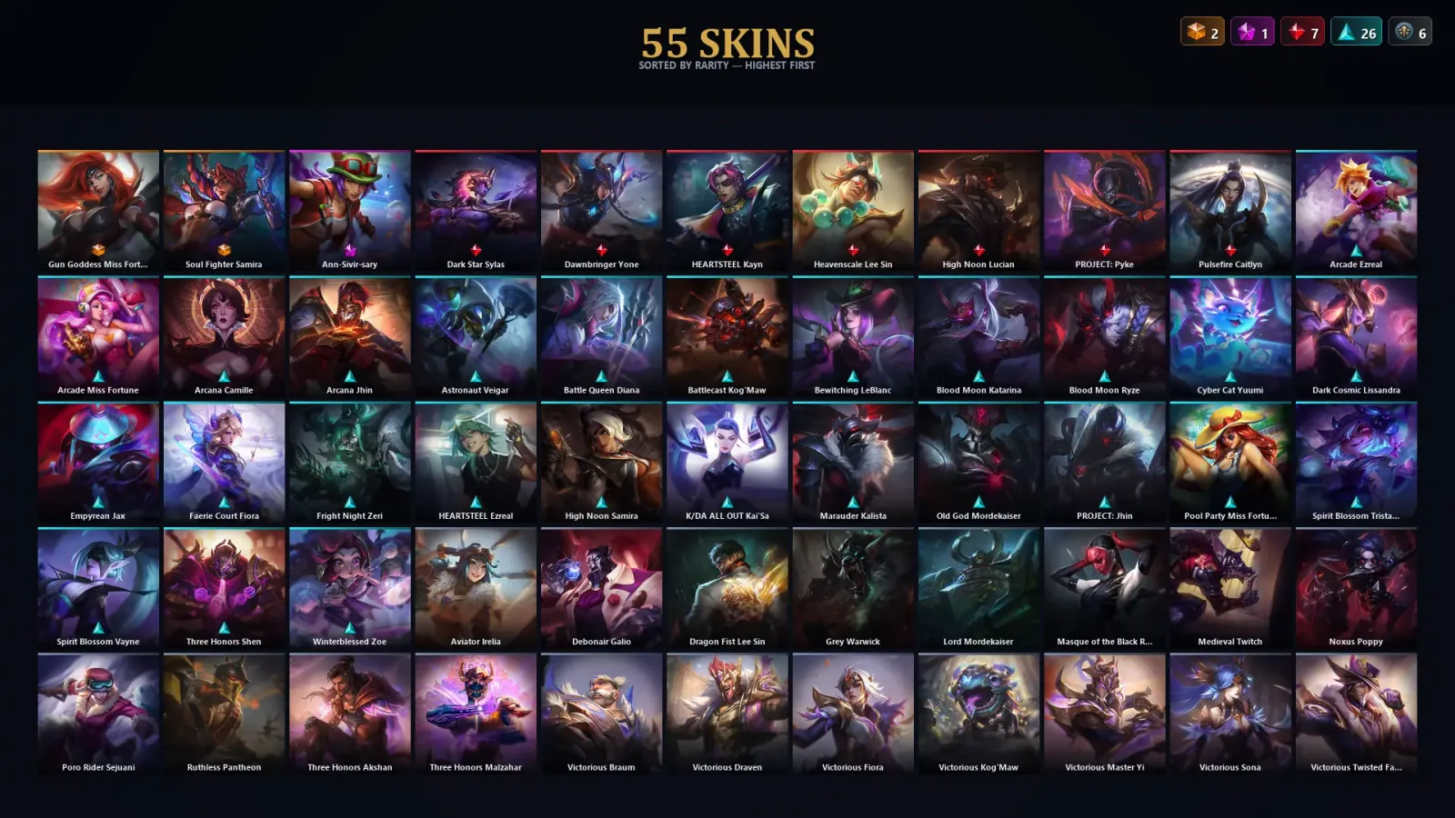 [LoL] | TR | Level 144 | Emerald IV | 108 Champions | 55 Skins | 152,934 BE — LoL account