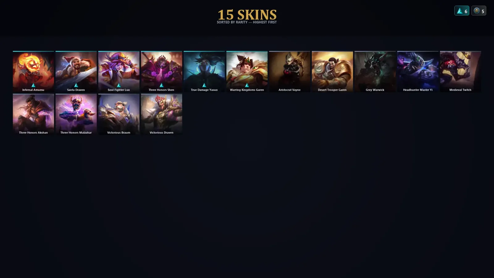 [LoL] | TR | Level 63 | Gold I | 117 Champions | 15 Skins — LoL account