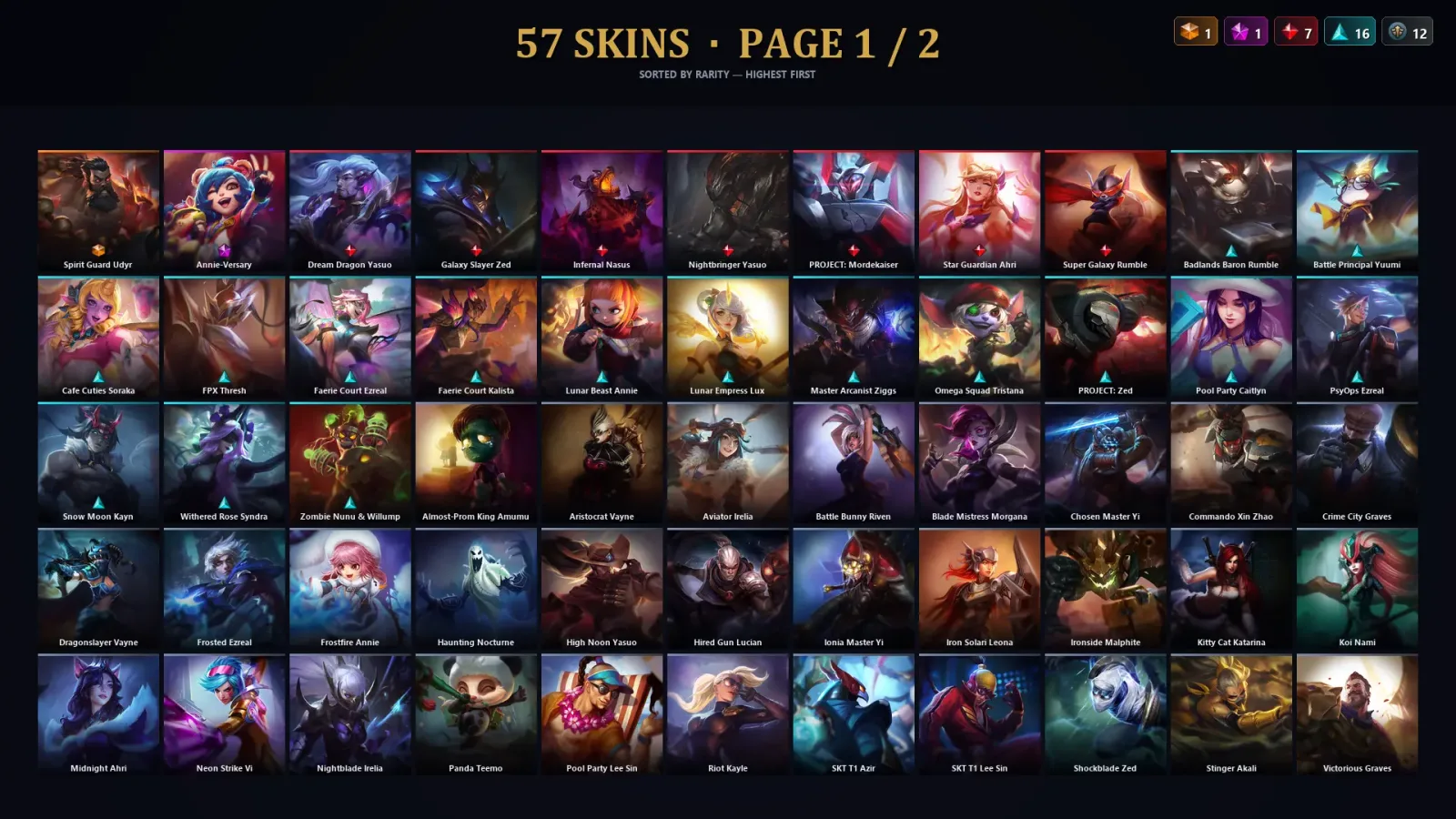 [LoL] | TR | Level 92 | 84 Champions | 57 Skins — LoL account