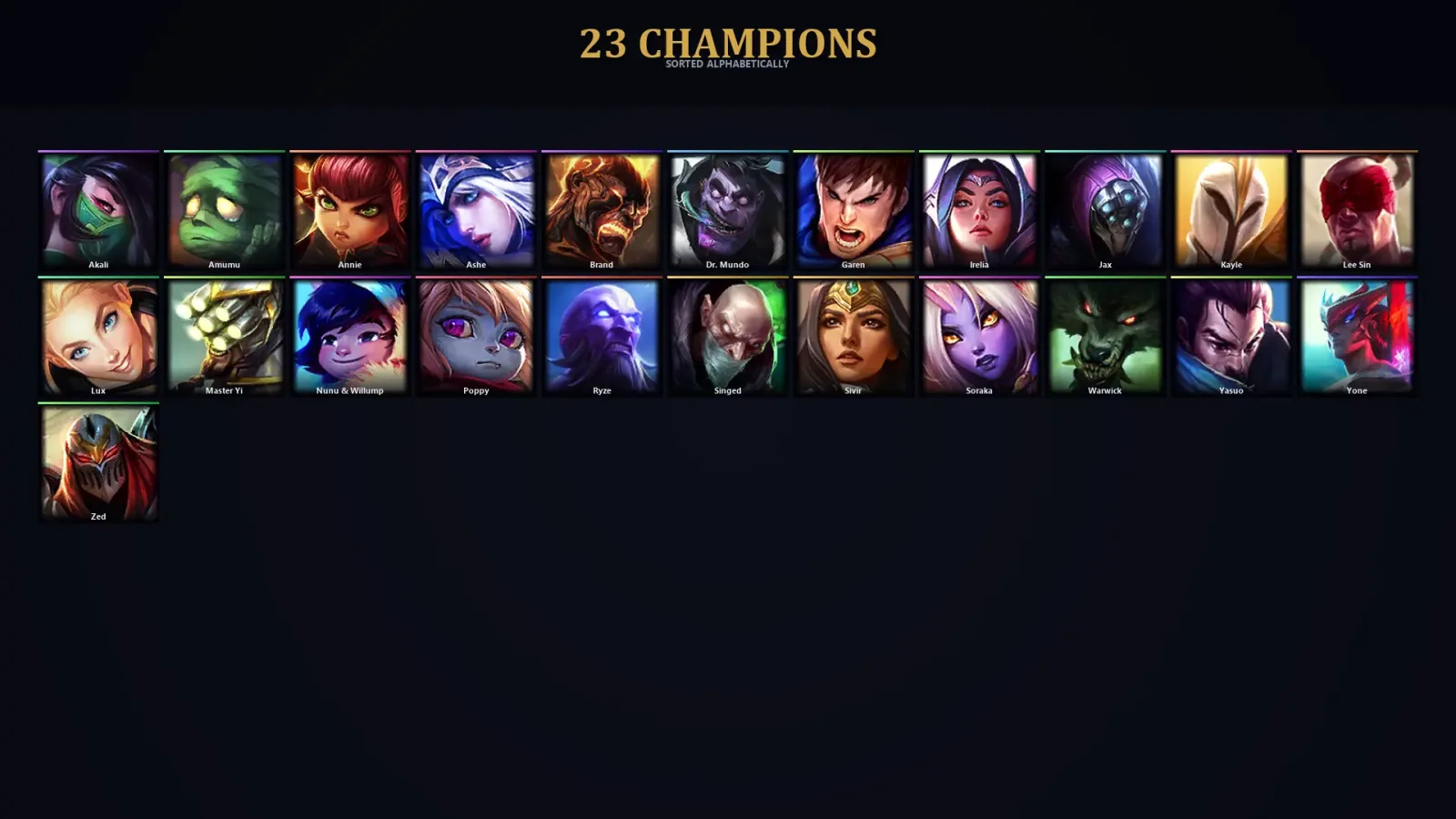 [LoL] | EUW | Level 31 | 23 Champions | 20,585 BE