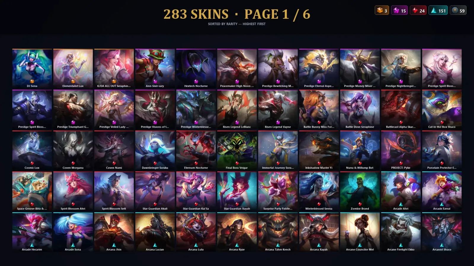 [LoL] | TR | Level 237 | Bronze I | 172 Champions | 283 Skins | 13,079 BE — LoL account