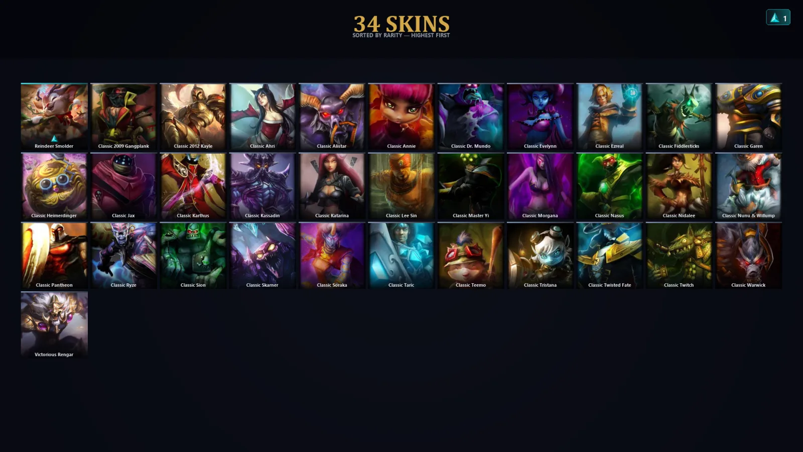 [LoL] | EUW | Level 35 | Gold IV | 36 Champions | 2 Skins