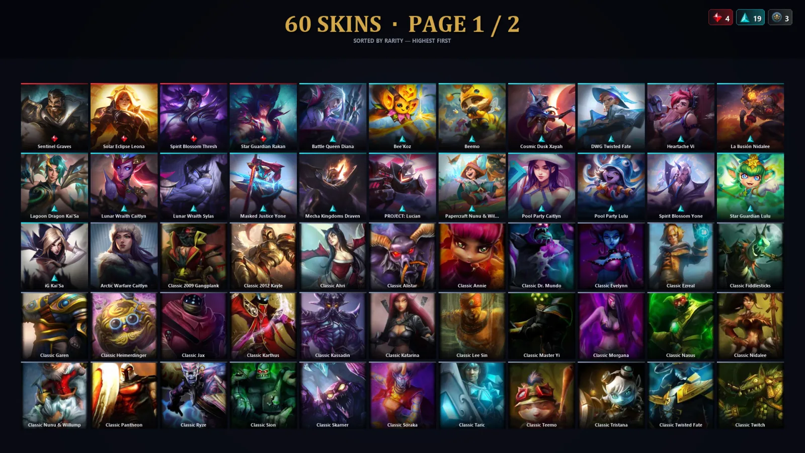 [LoL] | TR | Level 57 | Platinum IV | 66 Champions | 28 Skins