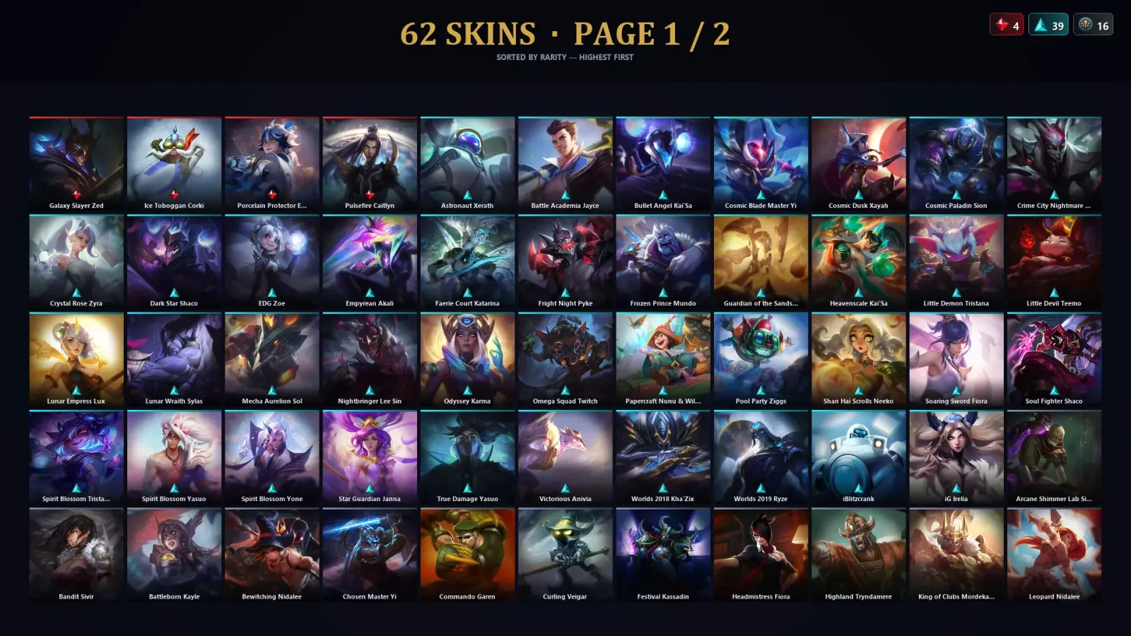[LoL] | TR | Level 113 | Gold IV | 124 Champions | 62 Skins | 10,741 BE
