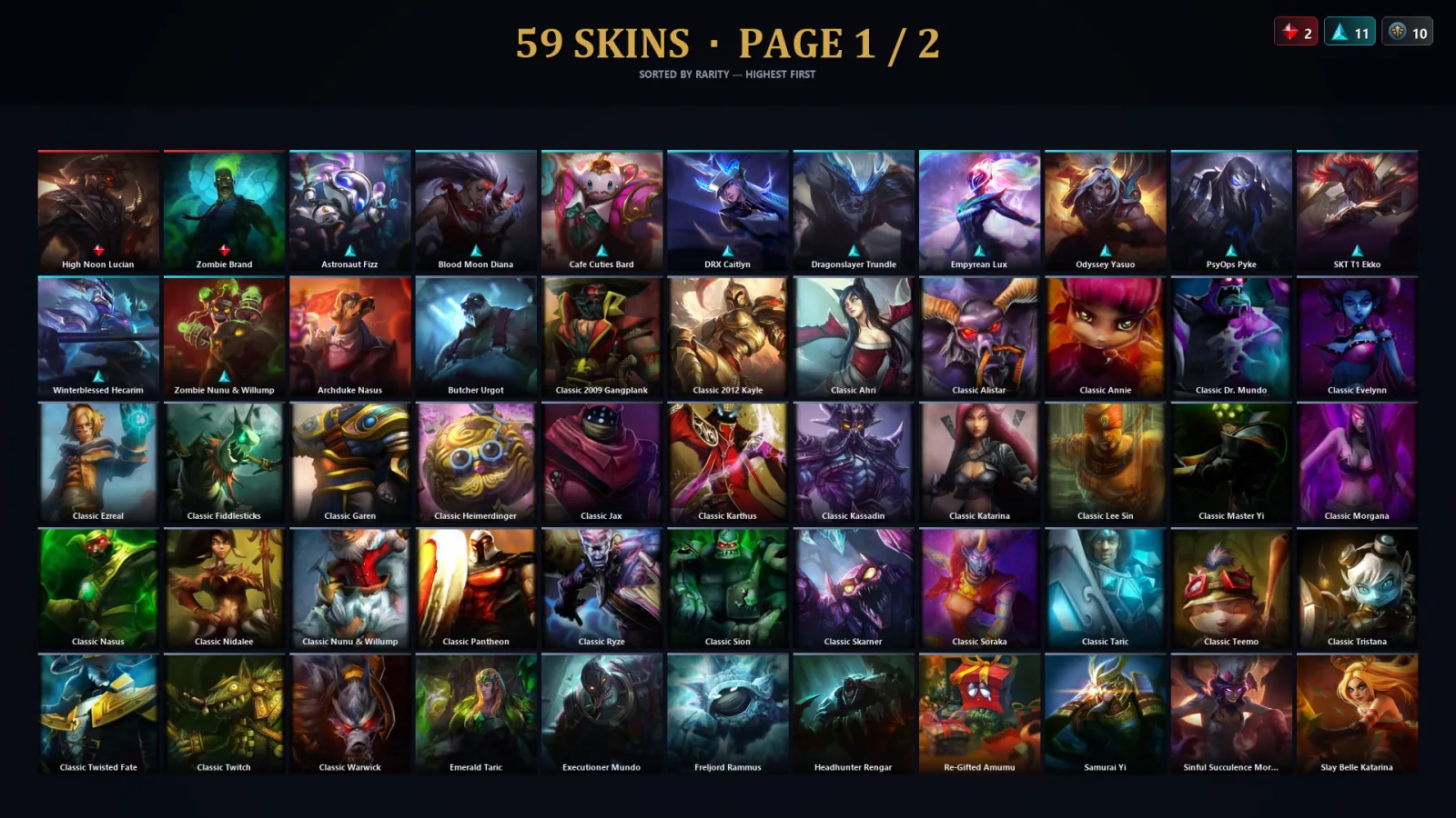 [LoL] | TR | Level 91 | Iron I | 108 Champions | 59 Skins