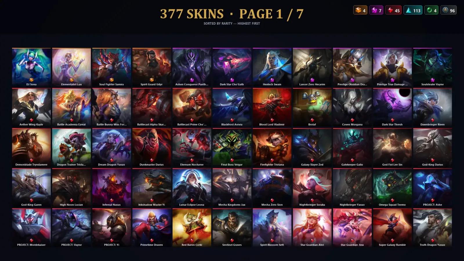 [LoL] | EUW | Level 178 | Bronze II | 172 Champions | 377 Skins | 85,940 BE — LoL account