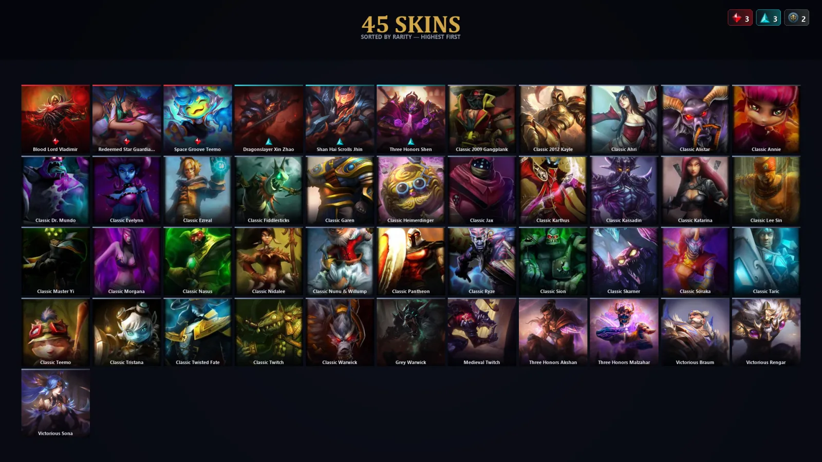 [LoL] | EUW | Level 56 | Diamond IV | 59 Champions | 13 Skins | 17,322 BE