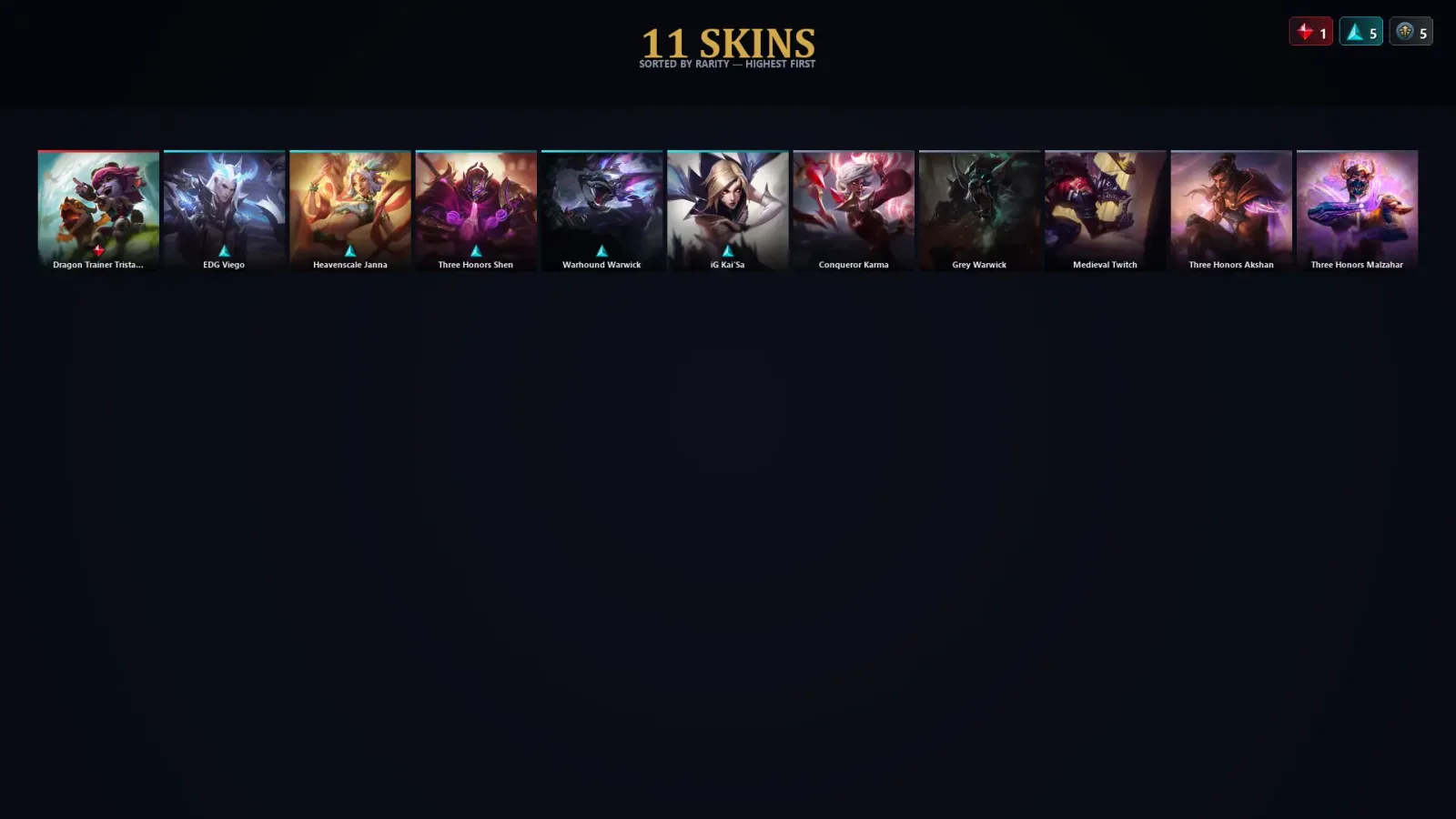 [LoL] | EUW | Level 30 | Master | 55 Champions | 11 Skins | 11,192 BE