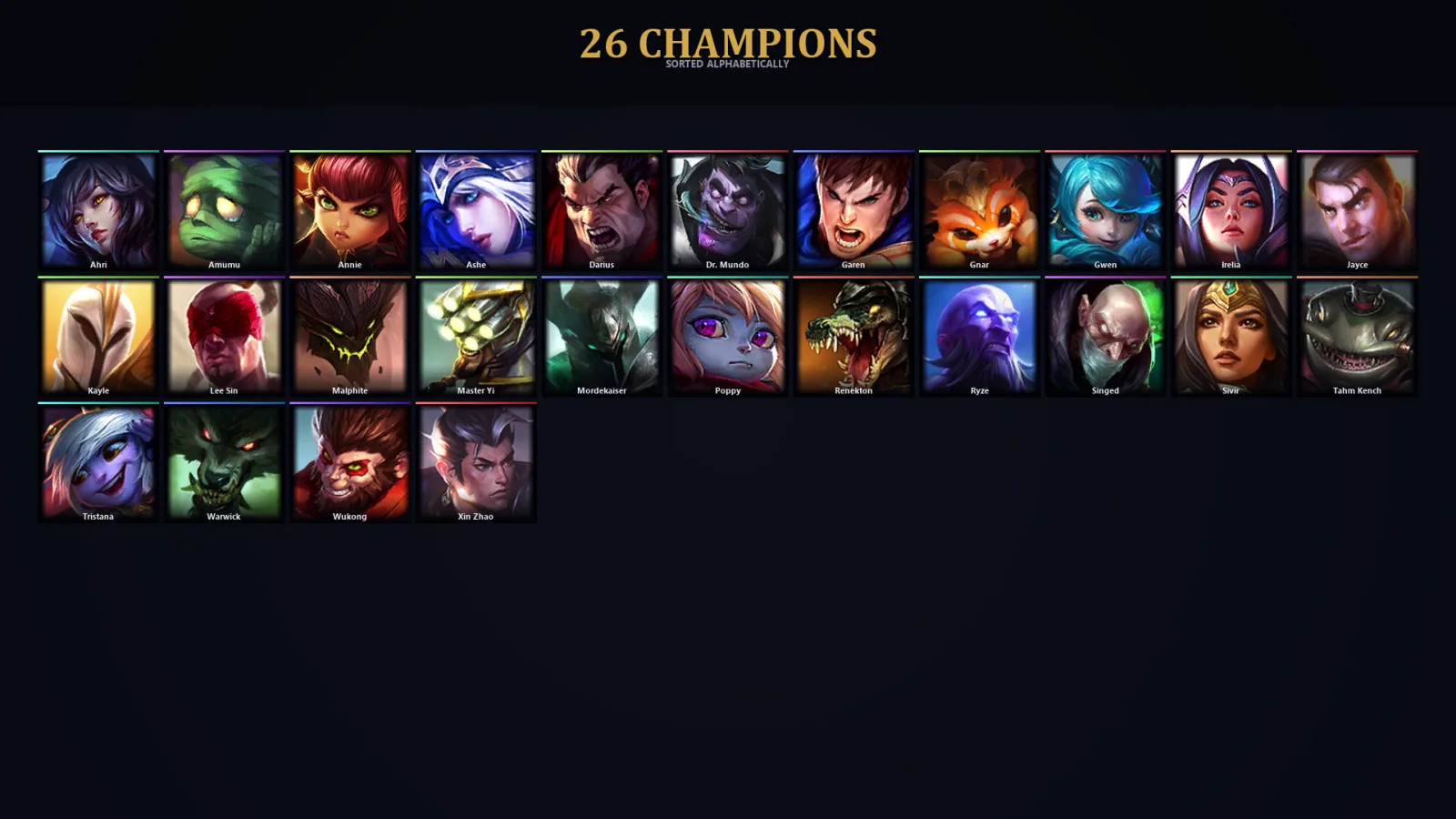 [LoL] | EUW | Level 31 | 26 Champions