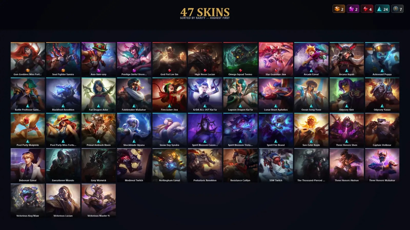 [LoL] | TR | Level 168 | Emerald I | 98 Champions | 47 Skins | 51,218 BE