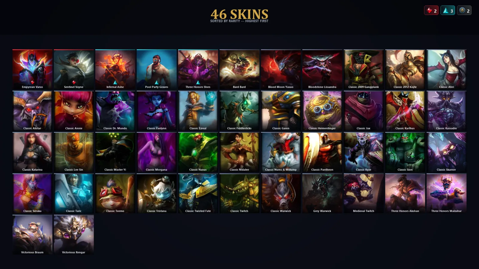 [LoL] | EUW | Level 30 | Master | 55 Champions | 46 Skins | 37,550 BE
