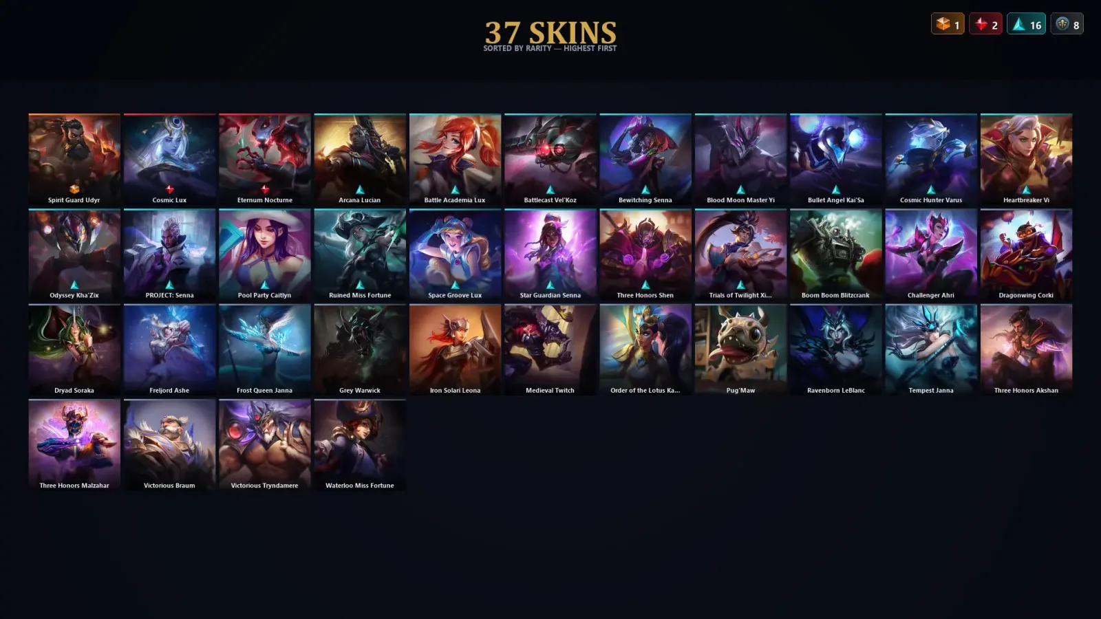 [LoL] | TR | Level 97 | Silver III | 149 Champions | 37 Skins — LoL account