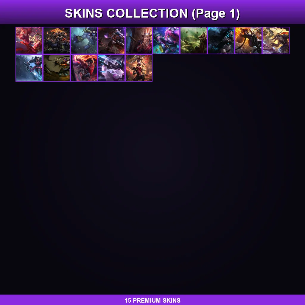 LAS | Lv62 | Unranked | 15 Skin | 51 Champ