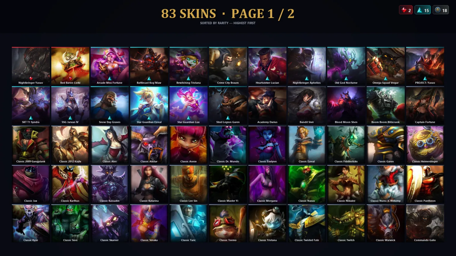 [LoL] | TR | Level 146 | 90 Champions | 83 Skins | 12,110 BE
