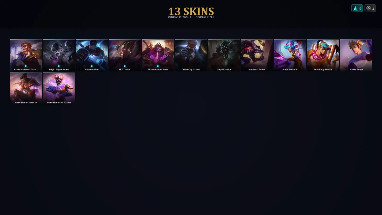 [LoL] | TR | Level 36 | Emerald II | 55 Champions | 13 Skins — LoL account