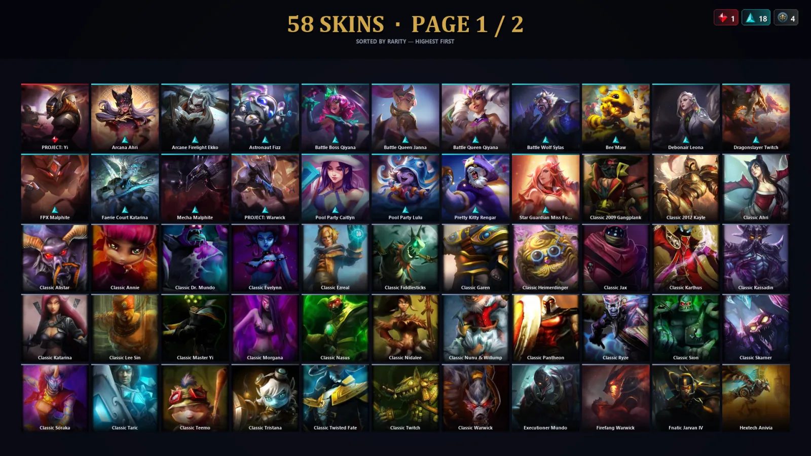 [LoL] | TR | Level 86 | 85 Champions | 26 Skins | 47,549 BE