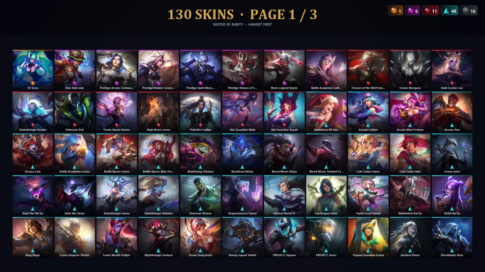 [LoL] | TR | Level 308 | Emerald IV | 122 Champions | 130 Skins | 108,050 BE