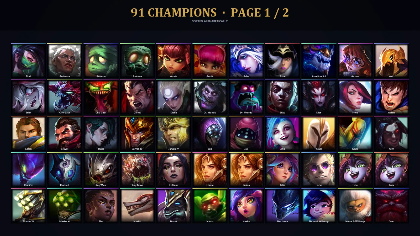 [LoL] | TR | Level 44 | Gold II | 66 Champions | 54 Skins | 25,080 BE