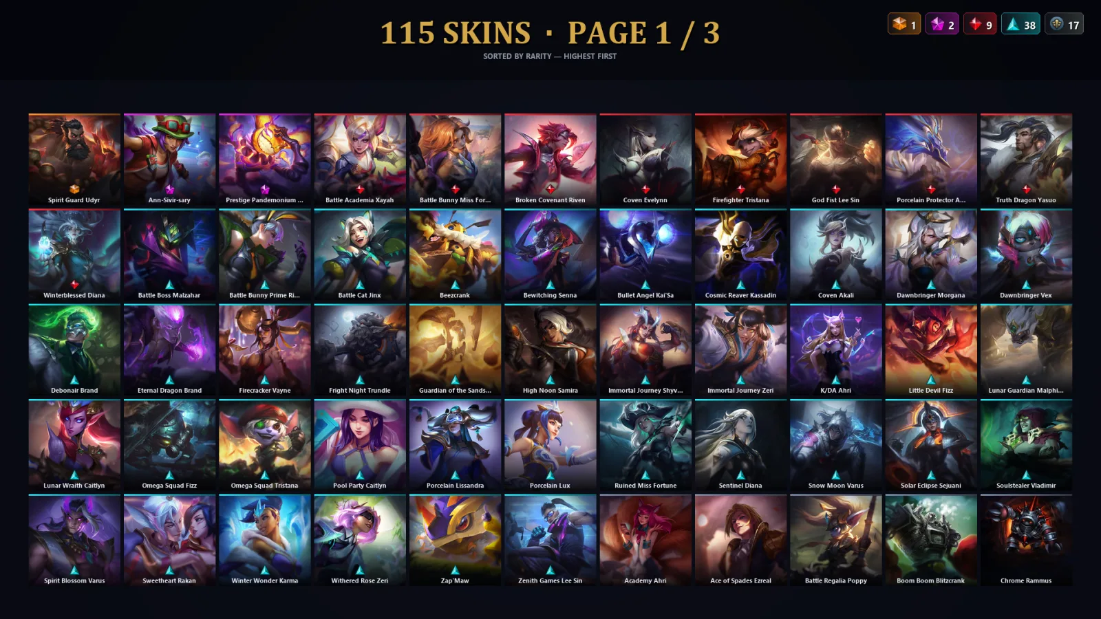[LoL] | TR | Level 30 | Master | 173 Champions | 115 Skins | 149,483 BE