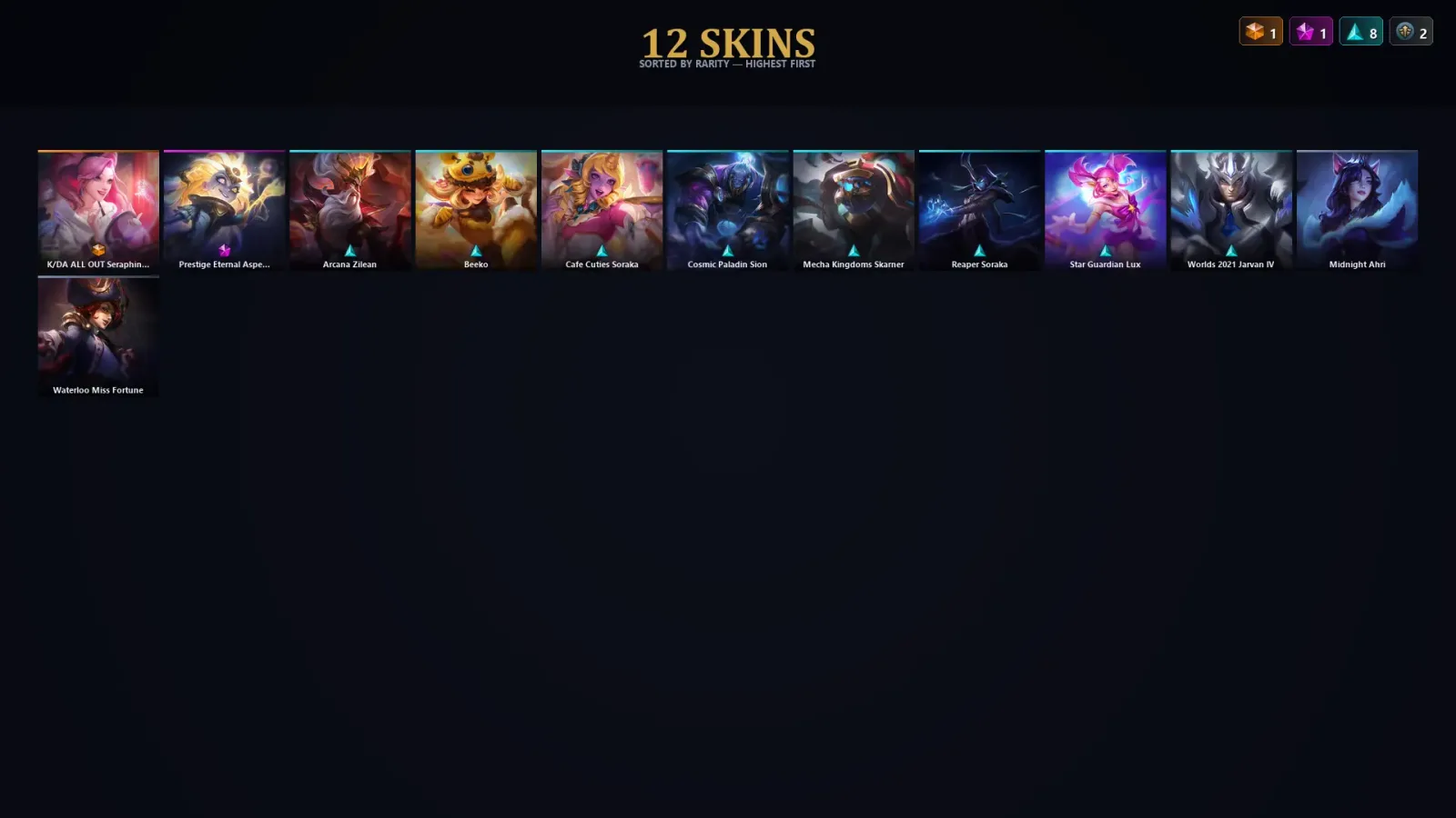 [LoL] | TR | Level 30 | 54 Champions | 12 Skins — LoL account