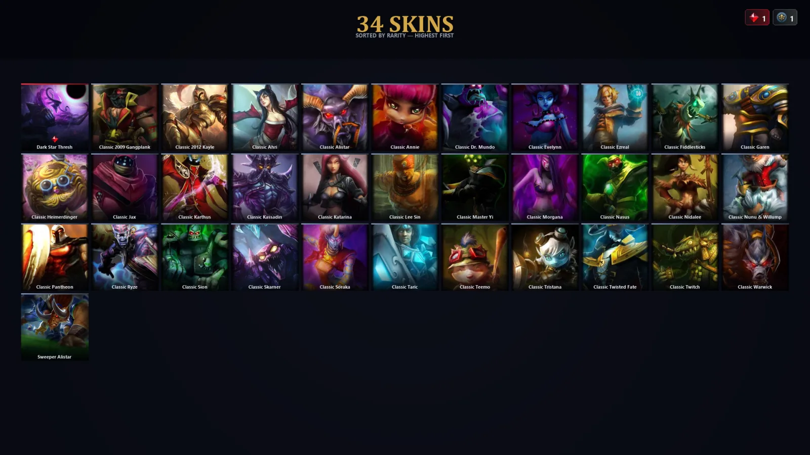 [LoL] | EUW | Level 33 | Silver IV | 64 Champions | 2 Skins | 11,145 BE