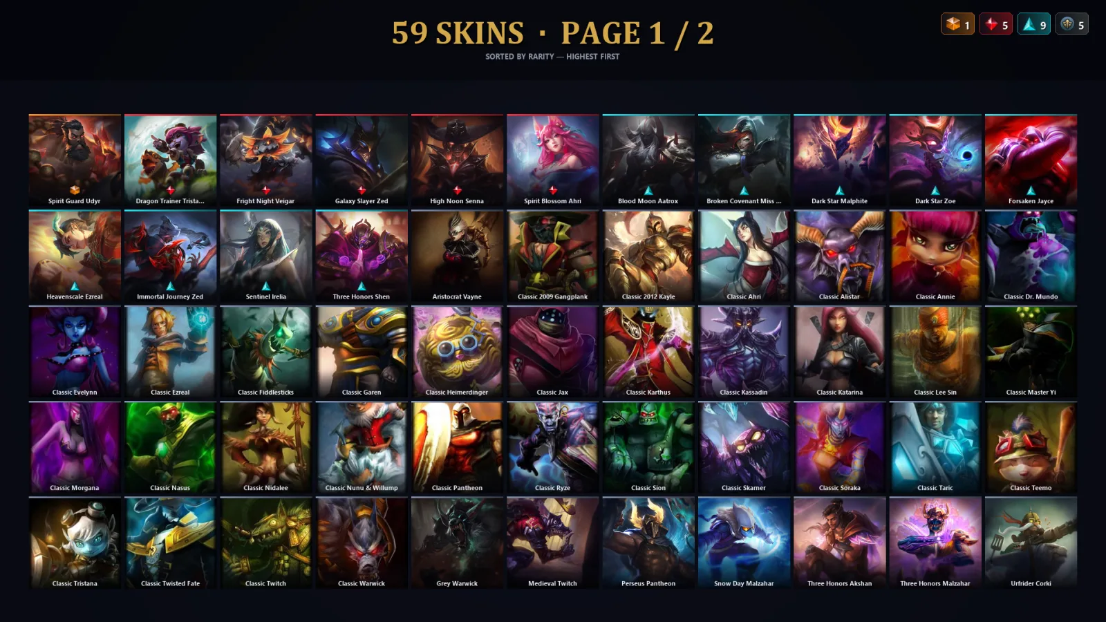 [LoL] | EUW | Level 30 | Master | 144 Champions | 59 Skins | 136,885 BE