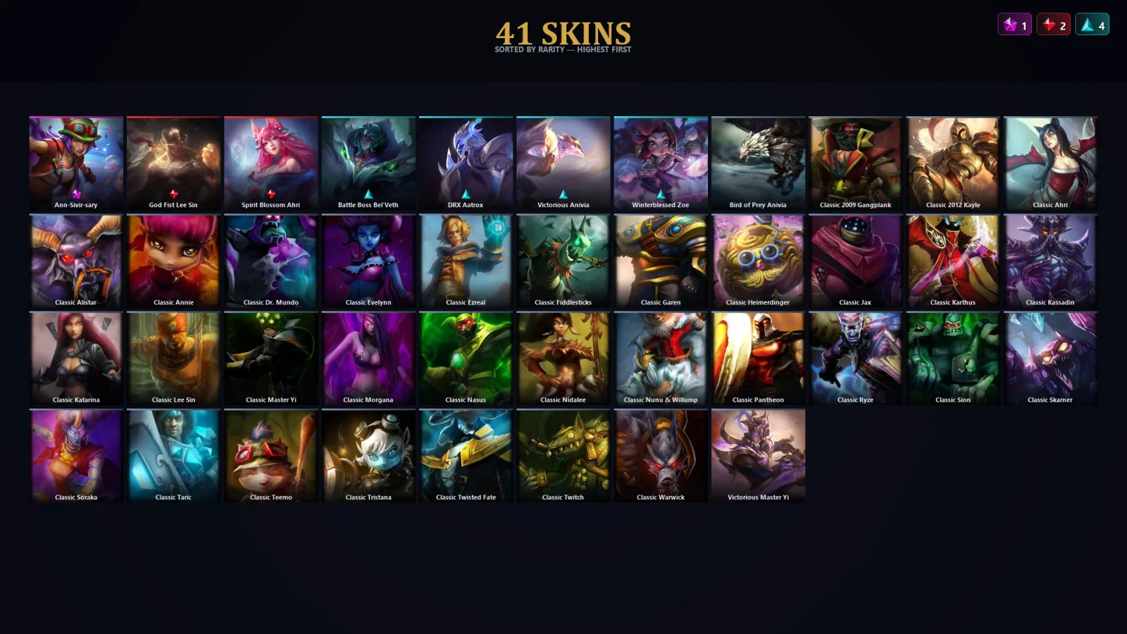 [LoL] | EUW | Level 40 | Platinum II | 50 Champions | 41 Skins