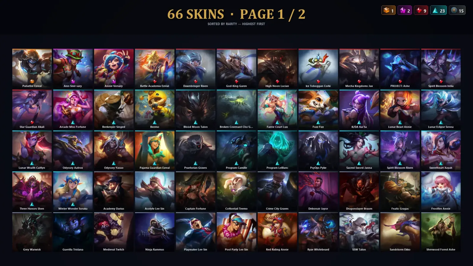 [LoL] | TR | Level 329 | Gold I | 173 Champions | 66 Skins | 10,783 BE — LoL account