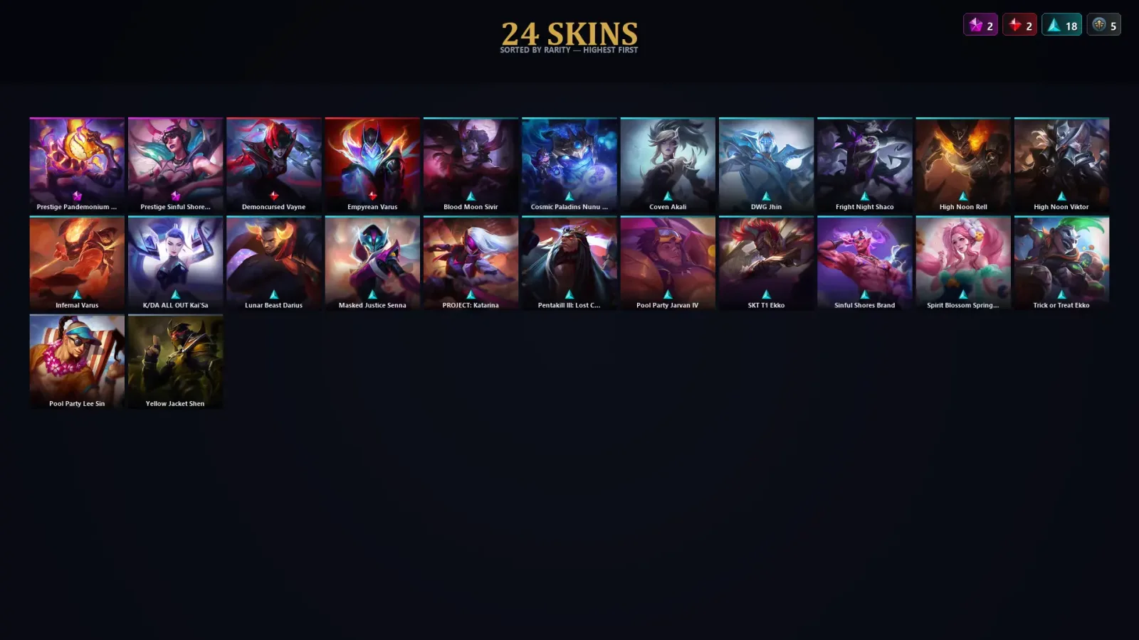 [LoL] | TR | Level 58 | Platinum I | 111 Champions | 24 Skins | 12,792 BE