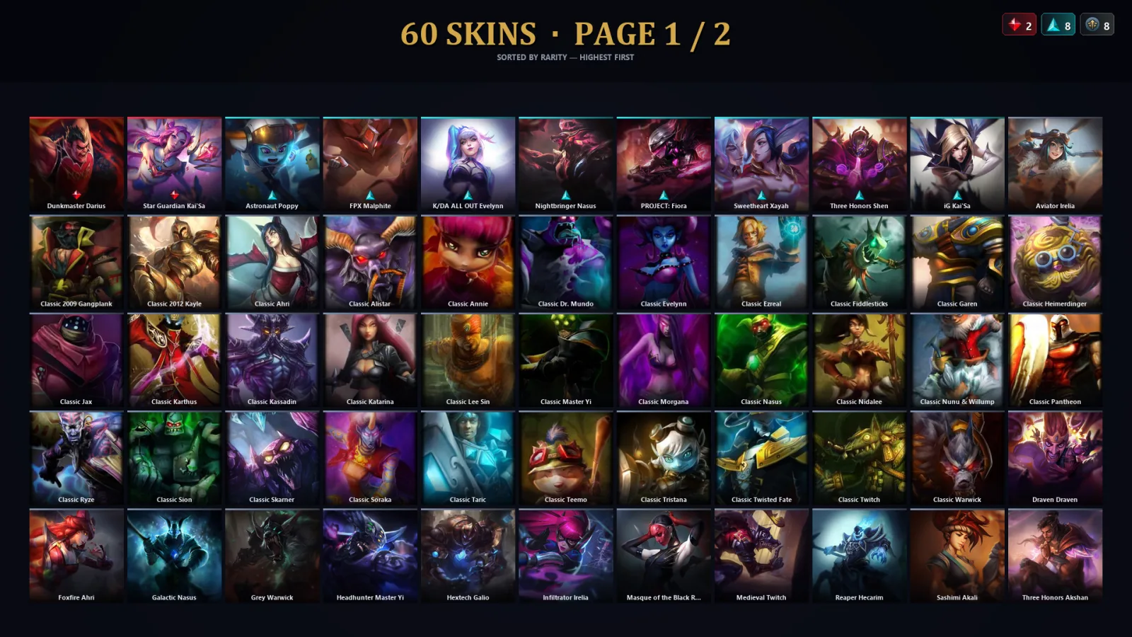 [LoL] | TR | Level 71 | Platinum II | 145 Champions | 28 Skins