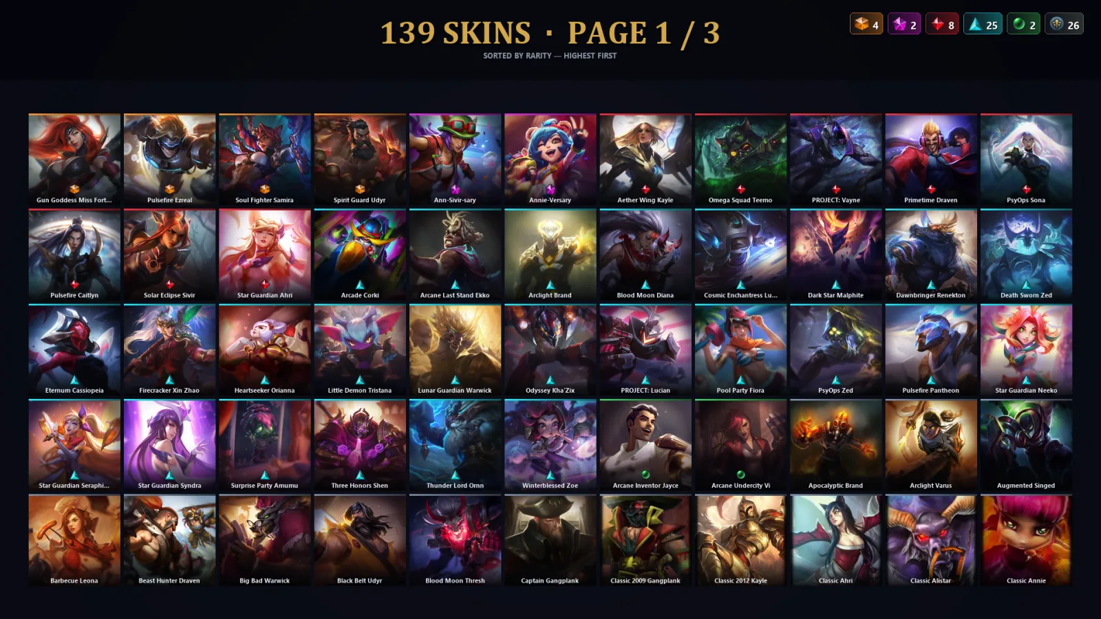 [LoL] | TR | Level 346 | Emerald II | 173 Champions | 107 Skins | 67,868 BE