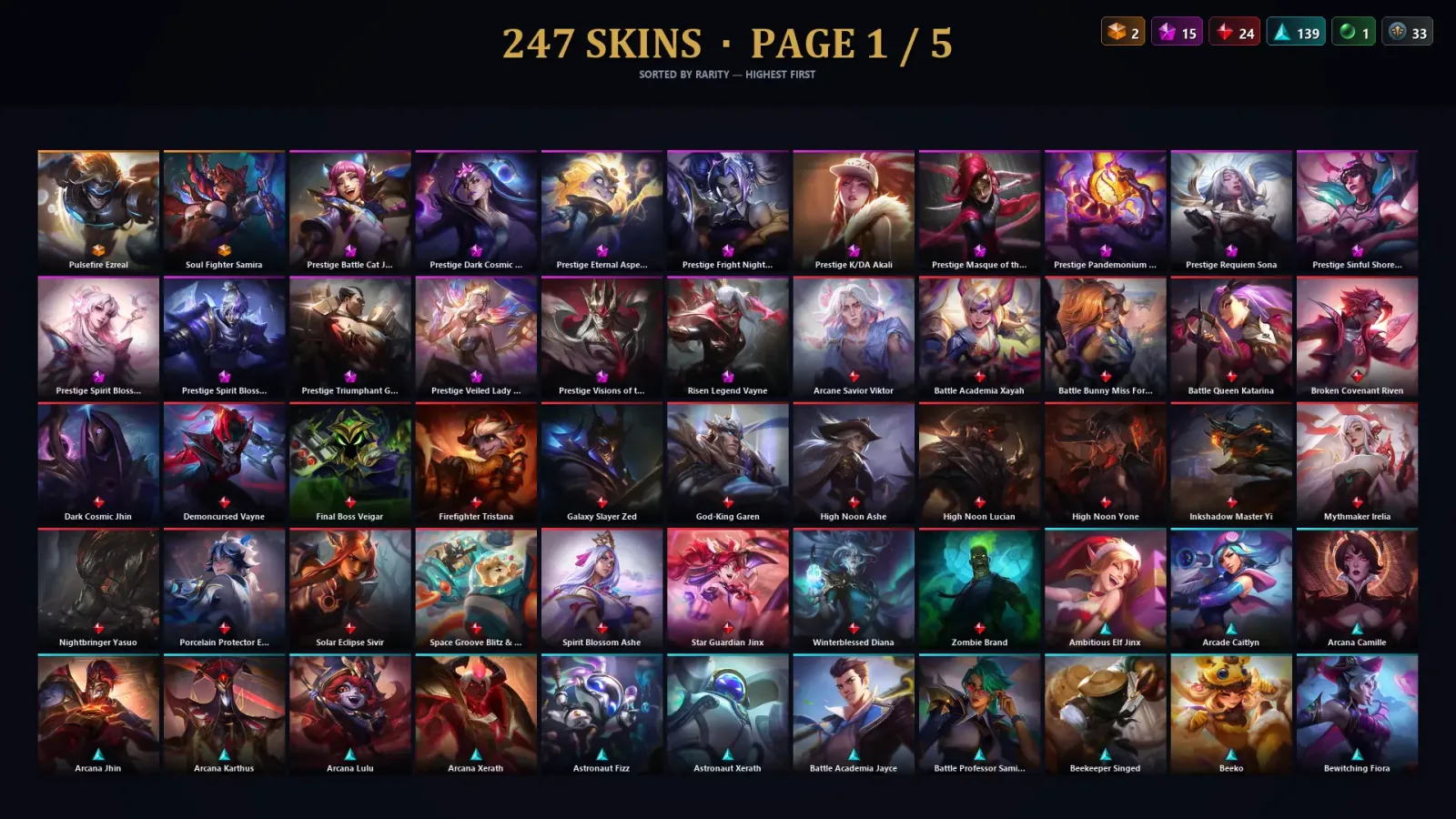 [LoL] | TR | Level 30 | Master | 172 Champions | 247 Skins | 43,340 BE — LoL account