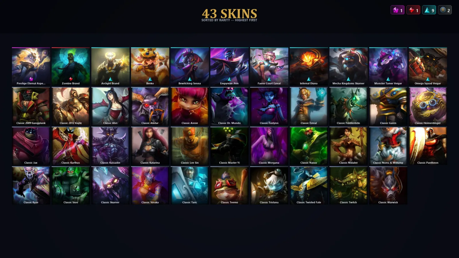 [LoL] | TR | Level 30 | 29 Champions | 11 Skins | 65,085 BE
