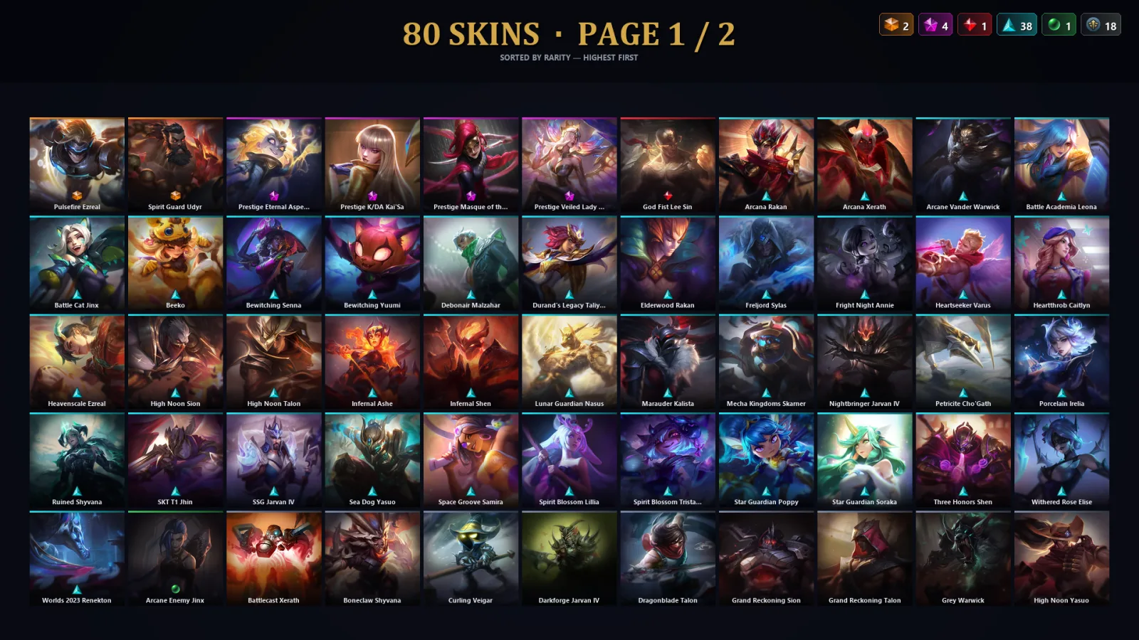 [LoL] | TR | Level 206 | Platinum I | 131 Champions | 80 Skins | 88,395 BE