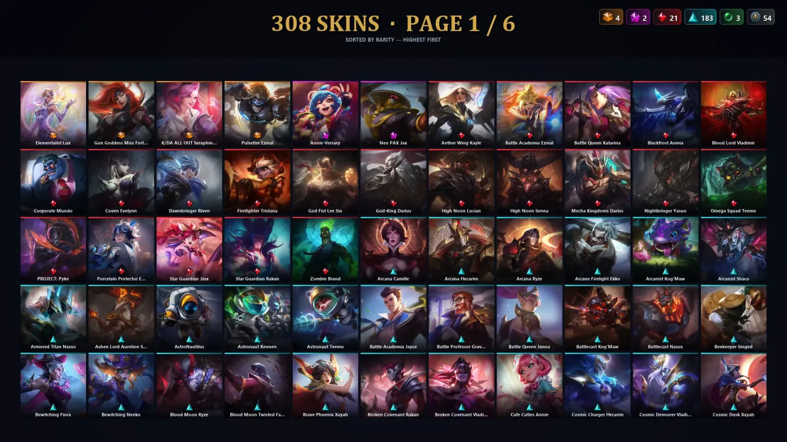 [LoL] | EUW | Level 458 | Platinum IV | 172 Champions | 308 Skins | 92,430 BE — LoL account