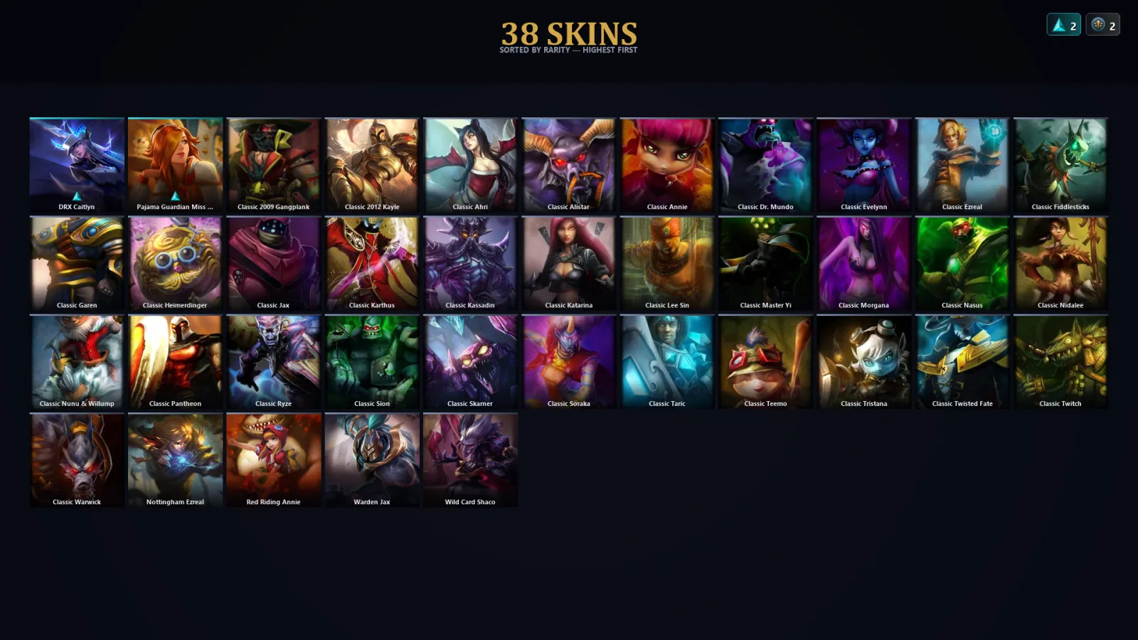 [LoL] | EUW | Level 44 | 46 Champions | 38 Skins