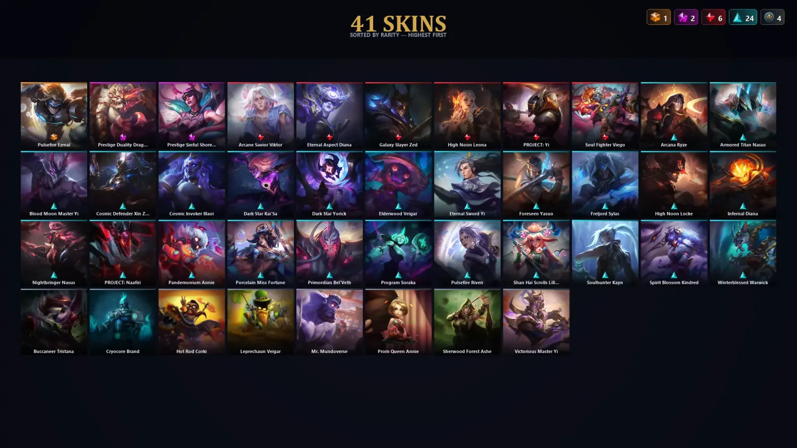 [LoL] | EUW | Level 53 | Silver IV | 78 Champions | 41 Skins