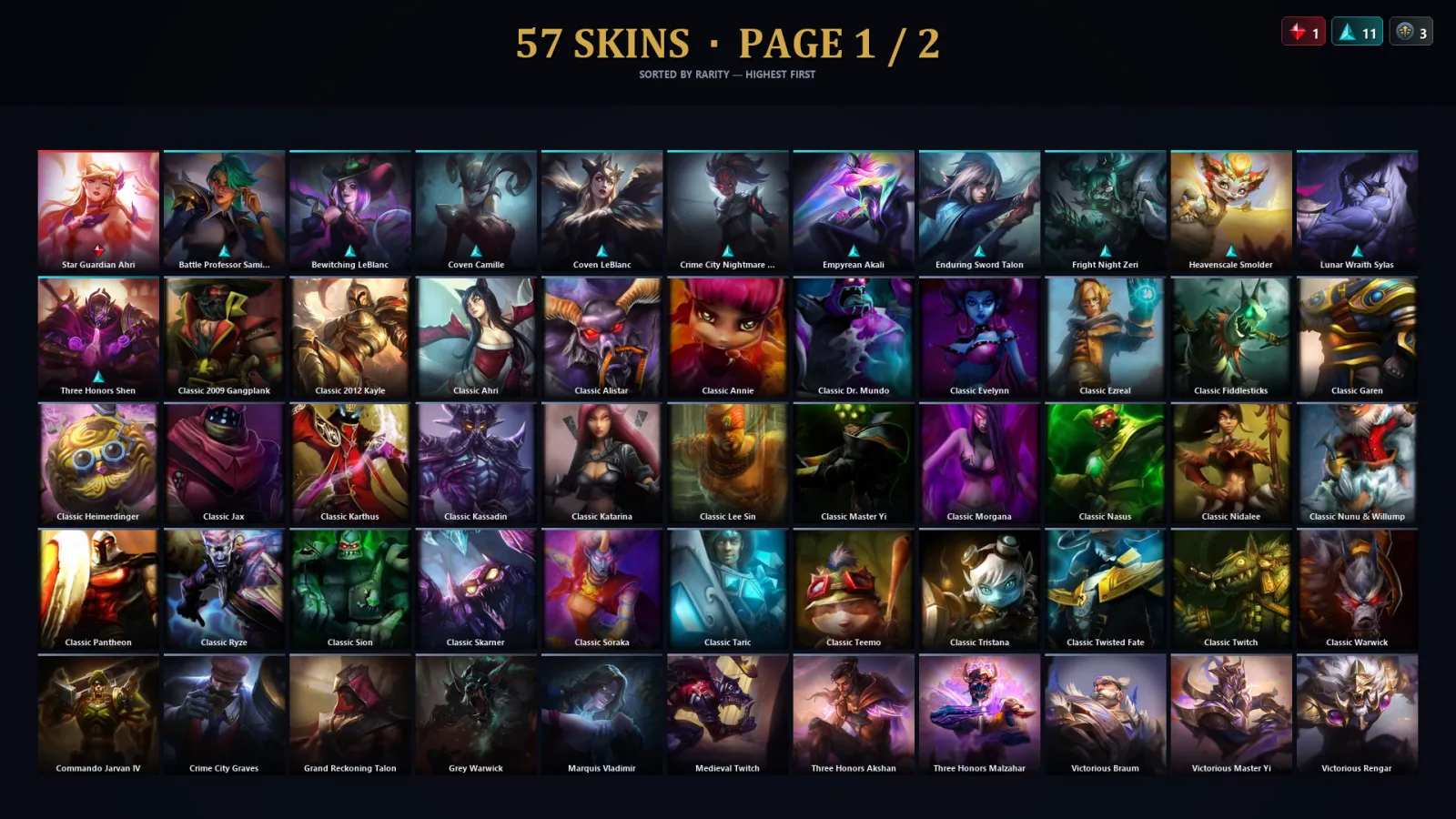 [LoL] | EUW | Level 73 | Diamond II | 68 Champions | 57 Skins — LoL account