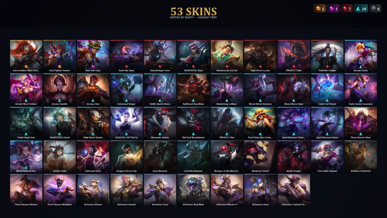 [LoL] | TR | Level 143 | Emerald IV | 107 Champions | 53 Skins | 153,609 BE — LoL account