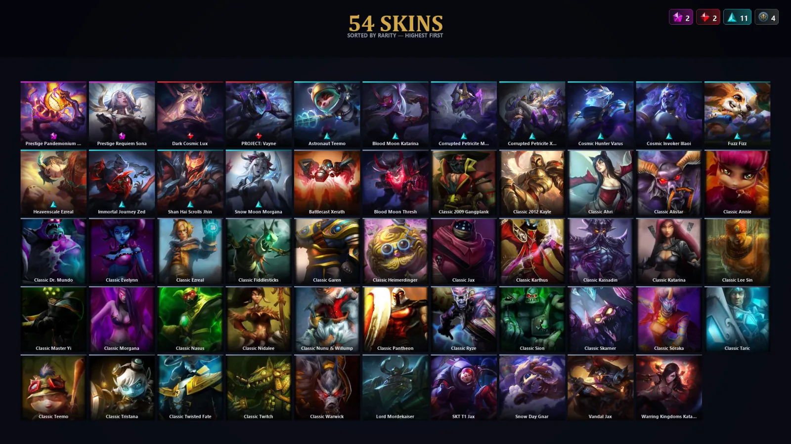 [LoL] | TR | Level 46 | Gold II | 86 Champions | 22 Skins | 10,228 BE