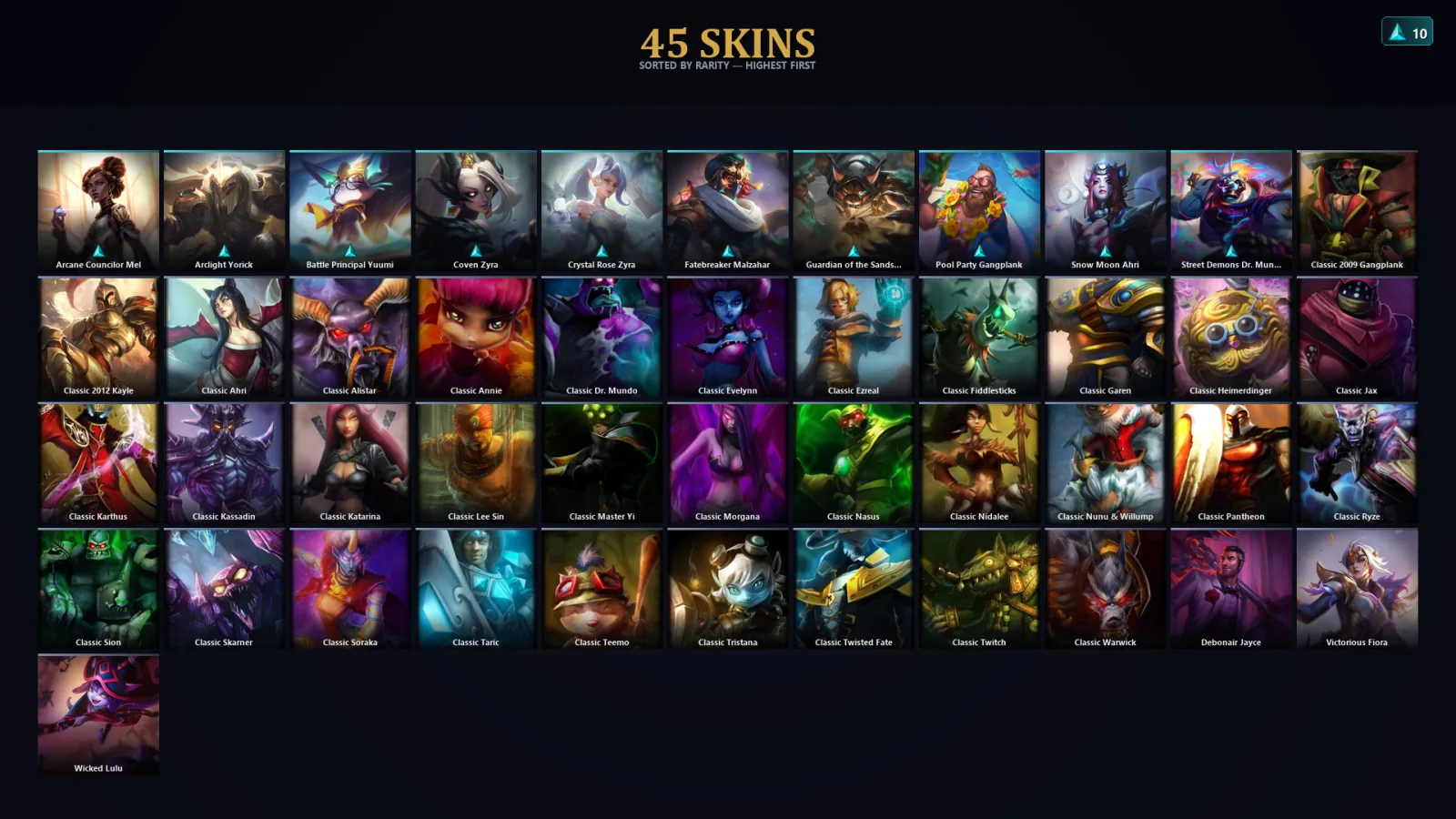 [LoL] | TR | Level 60 | Gold II | 140 Champions | 45 Skins | 14,397 BE