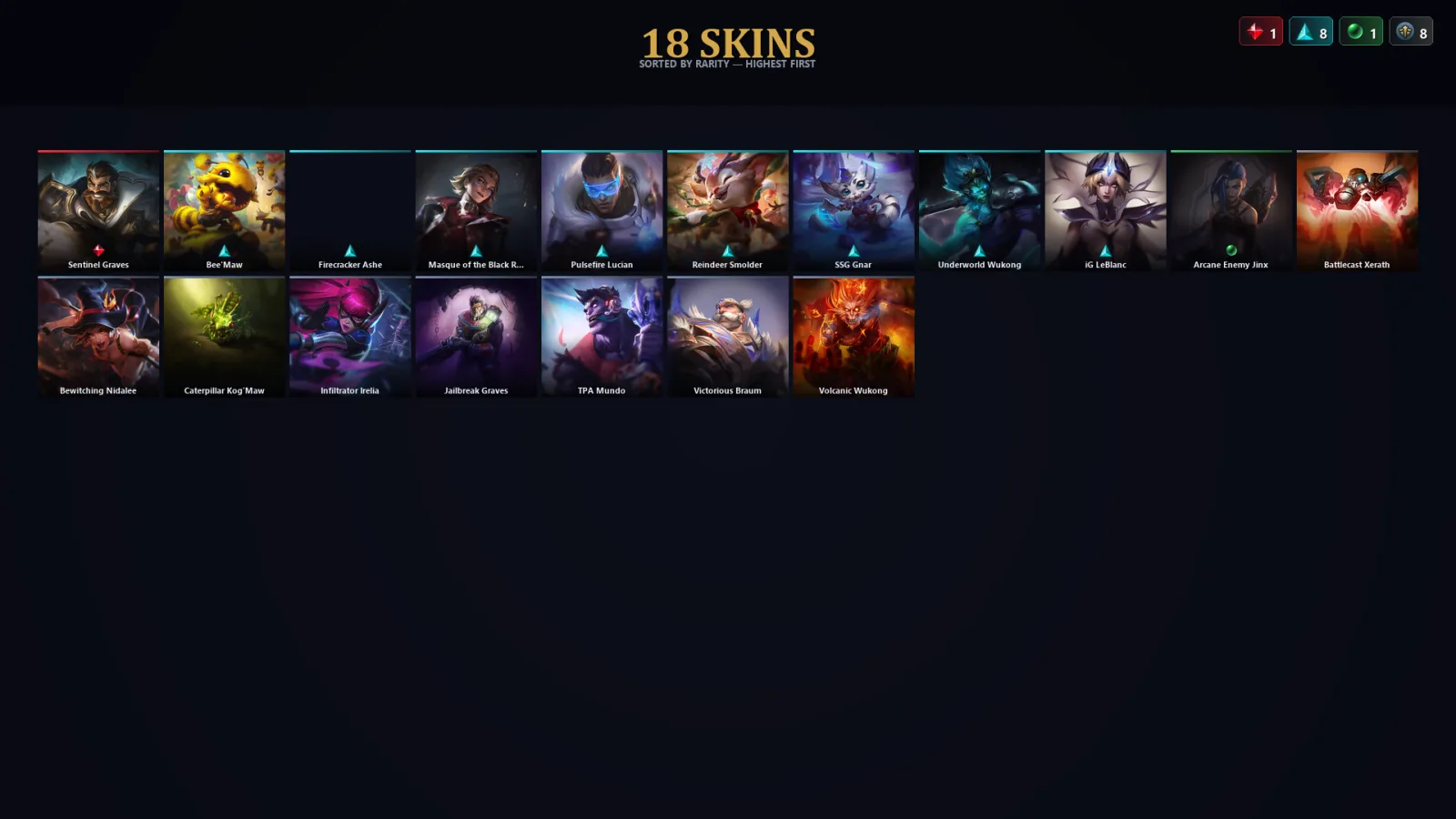 [LoL] | TR | Level 30 | Master | 116 Champions | 18 Skins