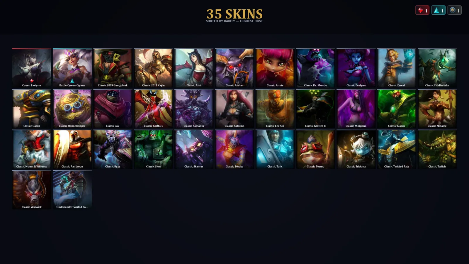 [LoL] | EUW | Level 31 | 24 Champions | 35 Skins