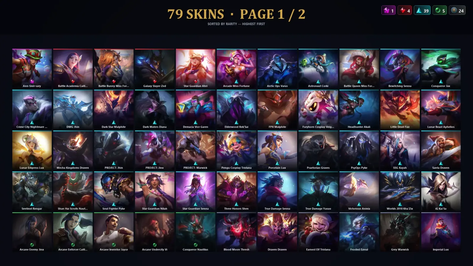 [LoL] | EUW | Level 217 | Emerald IV | 145 Champions | 79 Skins | 31,964 BE
