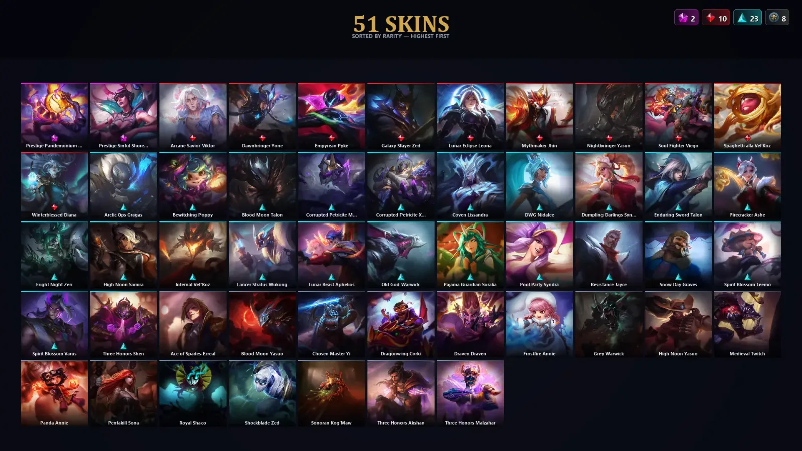 [LoL] | TR | Level 38 | Emerald III | 86 Champions | 51 Skins