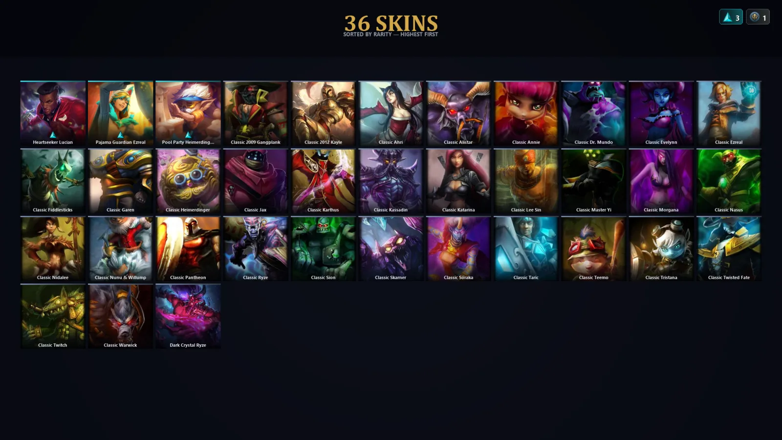 [LoL] | EUW | Level 36 | 25 Champions | 36 Skins